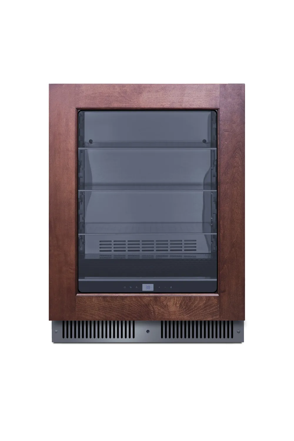 Summit CL24BV1PNR 24" Undercounter Beverage Center, 4.73 cu ft, Stainless Steel, Glass Door, LED