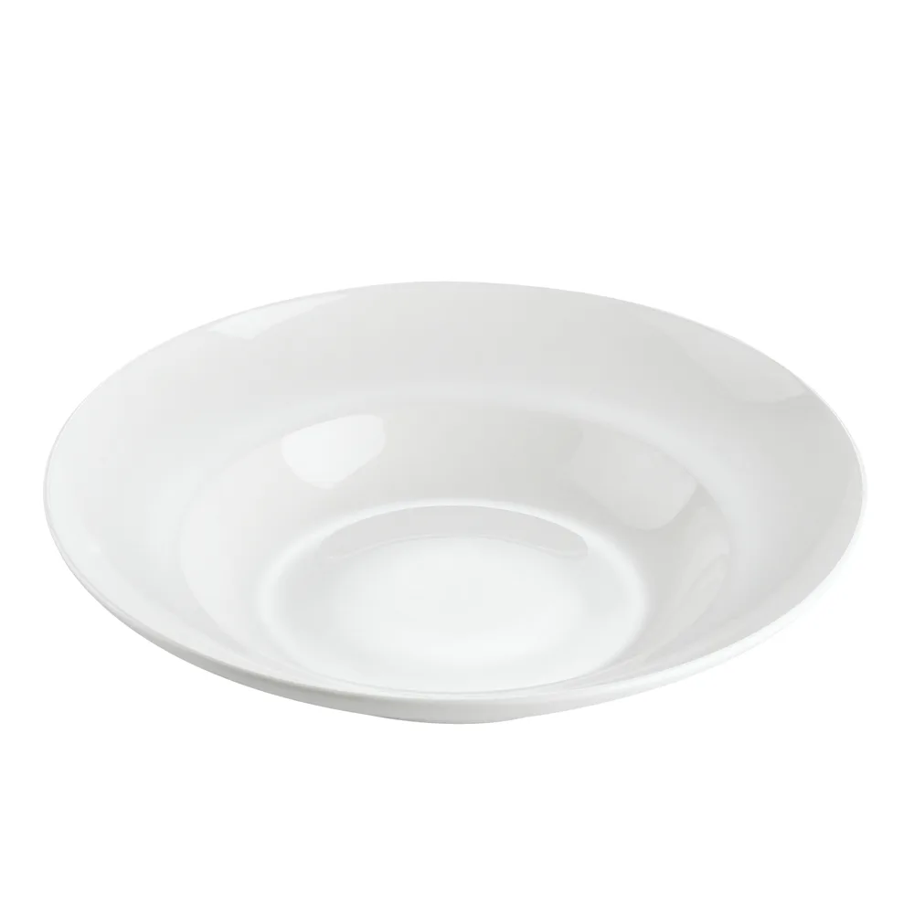 CAC China EVT-130 - Everest 12" Round Pasta Bowl, 22 oz Bone White Porcelain, 2-3/8" H - 1 Dozen