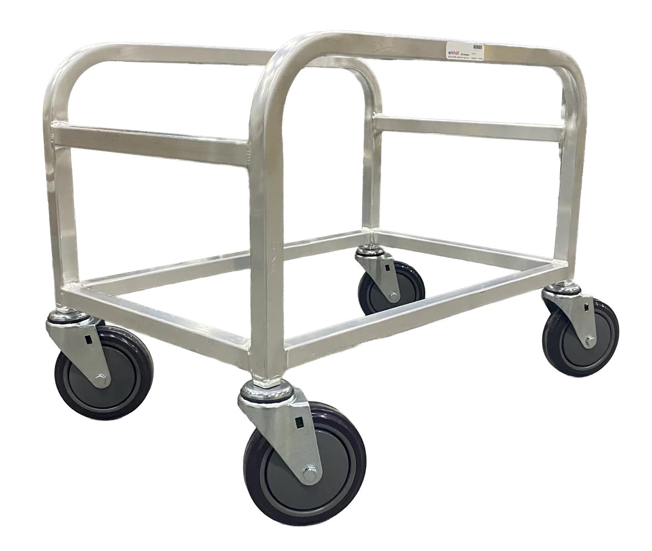 Winholt SS-L-1 Stainless Steel Lug Cart, 16" x 25" x 19", 1 Lug, NSF, 5" Polyurethane Casters