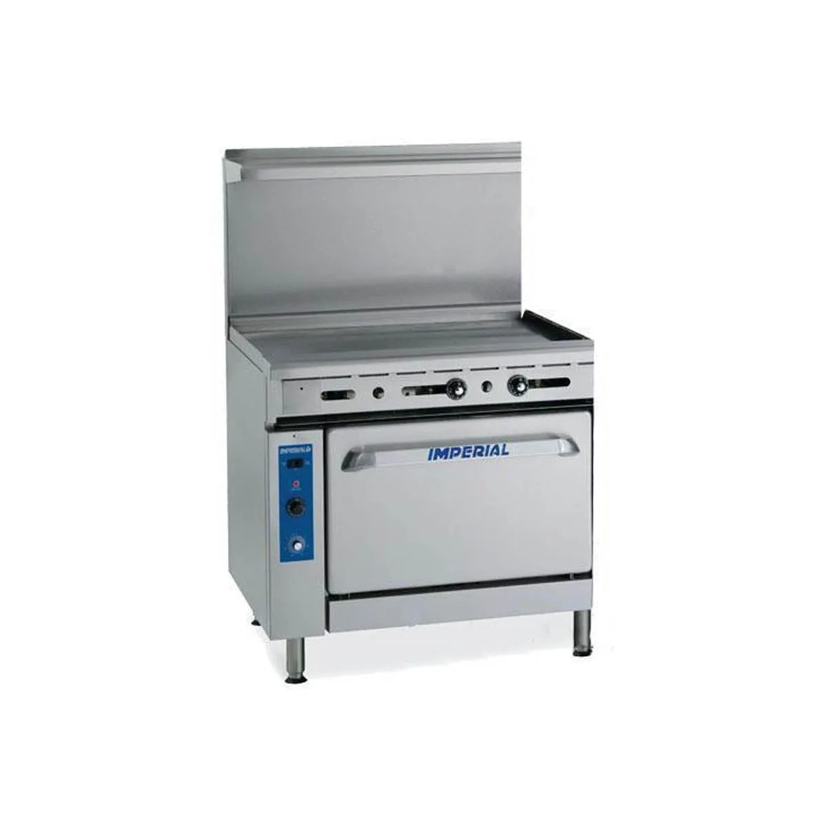 Imperial IR-G24 24" Gas Restaurant Range w/ 24" Full Griddle, (1) Space Saver Oven, 67.000 BTU