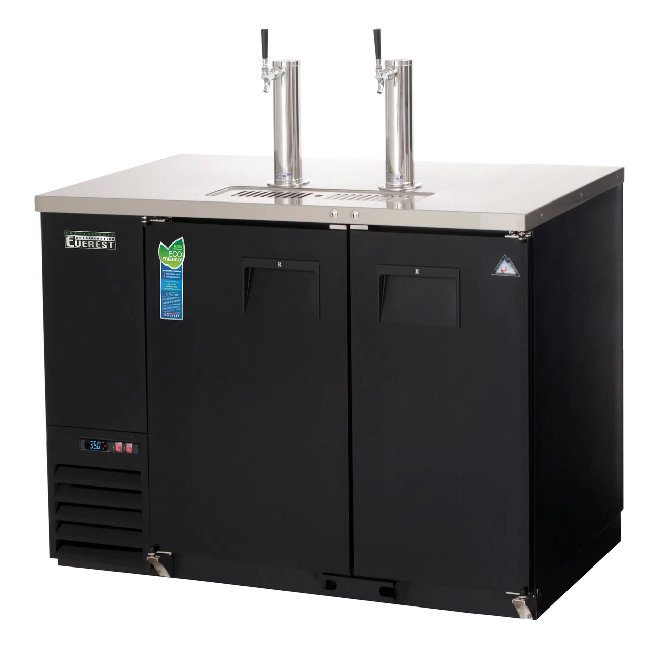 Everest EBDS2-24 49" Direct Draw Keg Refrigerator, 1 Keg/1 Slim Barrel