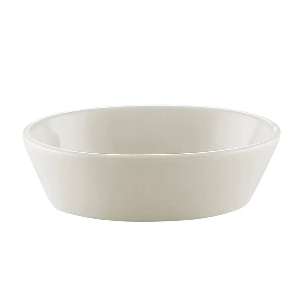 CAC China BKW-16 Oval Baking Dish 15 oz 6‑3/4" L x 5" W x 2" H White Ceramic Safe - 1 Dozen