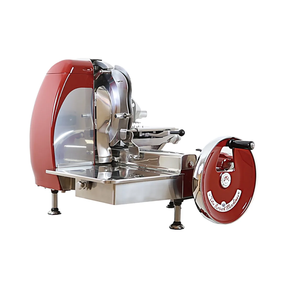 Omcan USA 46088 Commercial Electric Meat Slicer, 14.5" Belt-Driven Blade, Horizontal Manual Feed, 14" Knife Diameter
