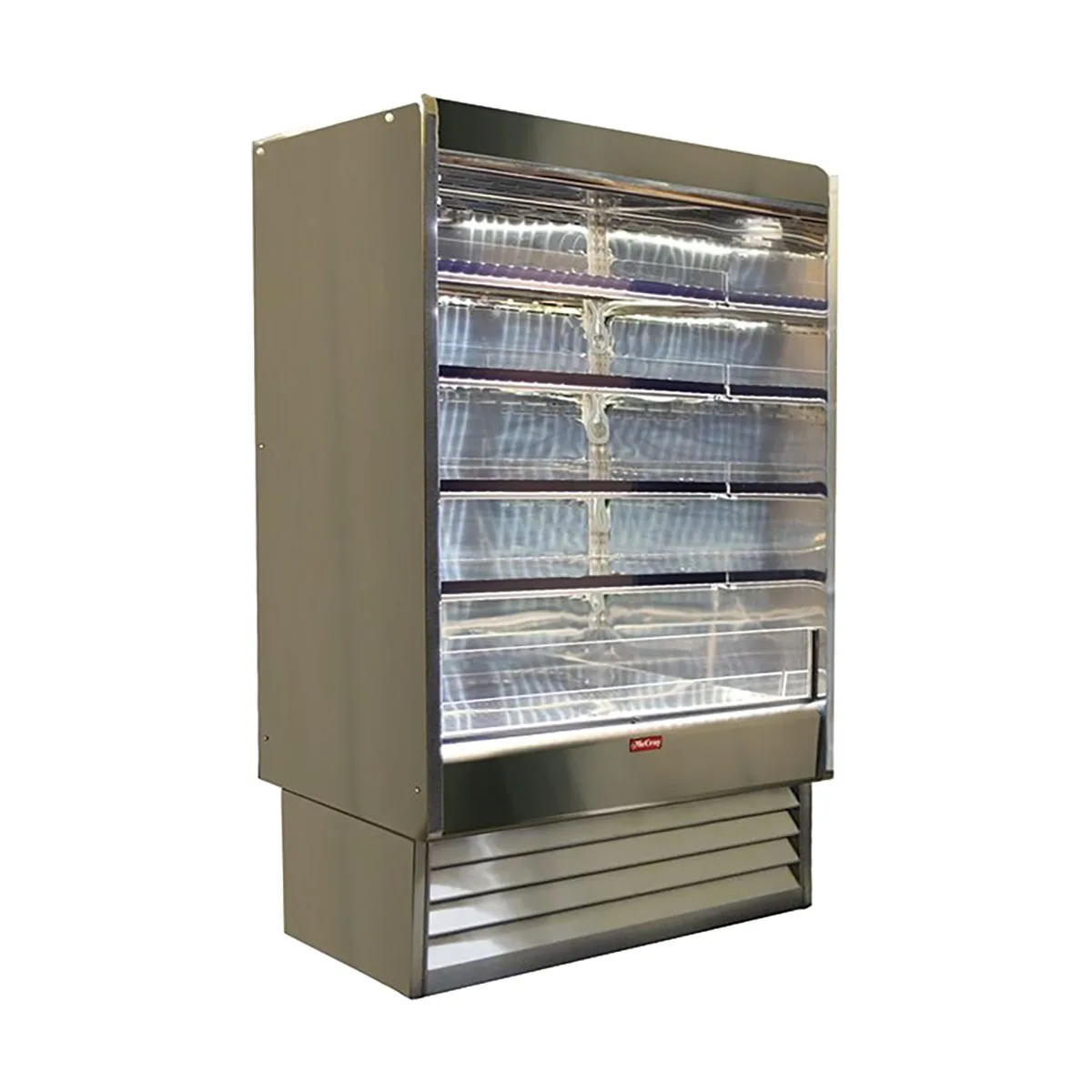Howard-McCray SC-OD35E-48-S-LED 48'' Vertical Dairy Open Merchandiser, Stainless Steel, Self-Contained