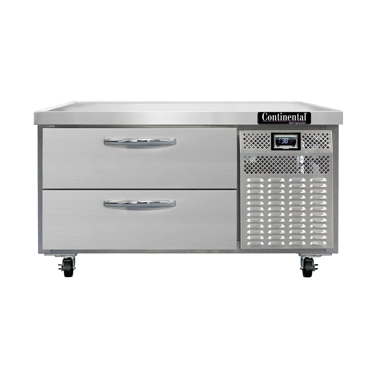 Continental Refrigerator D48GN 48" 2 Drawers Refrigerated Chef Base w/ Marine Edge