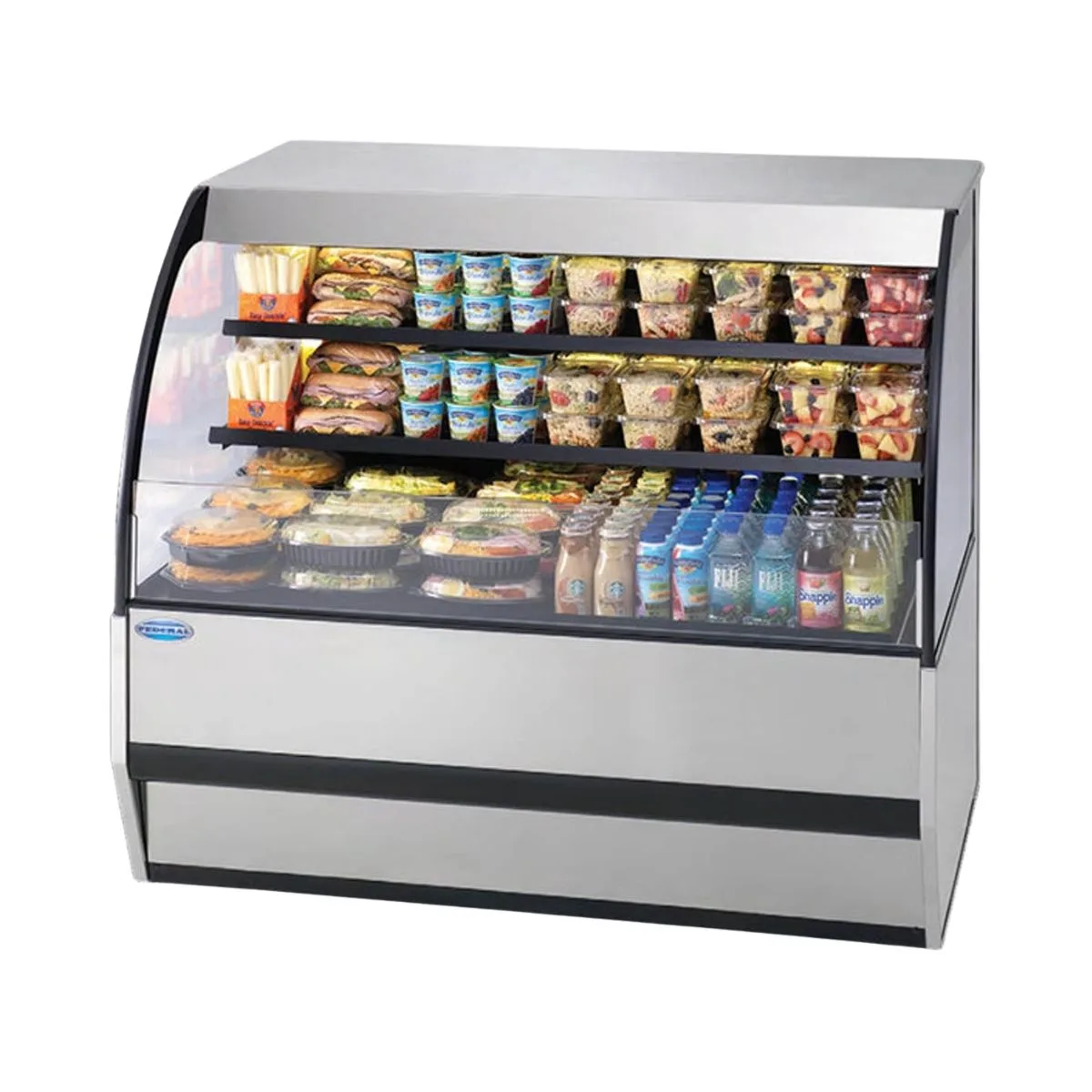 Federal Industries SSRVS5042 50" Versatile Service Top Over Refrigerated Self-Serve Counter Case