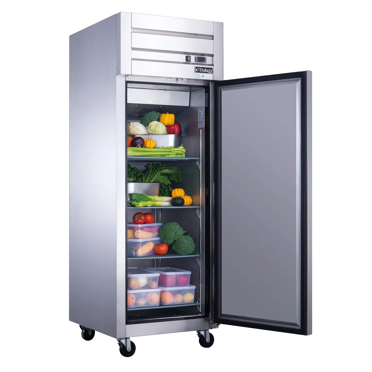 Dukers D28AR 27 1/2" One Section Reach In Refrigerator, (1) Right Hinge Solid Door, 115v
