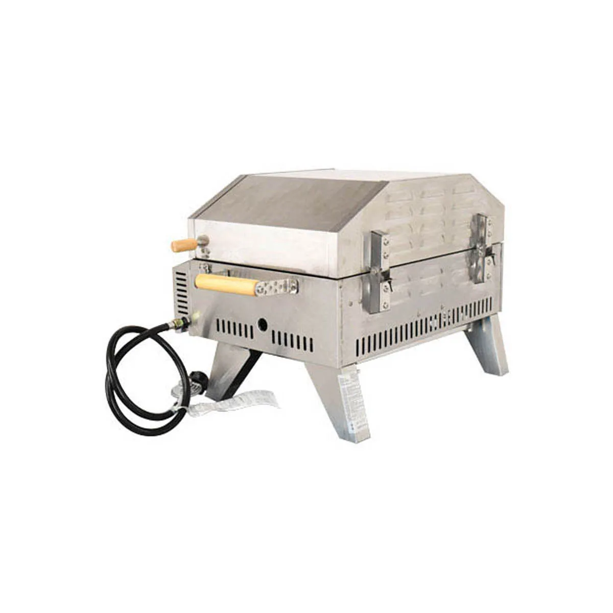 Omcan USA 49112 28" Single Deck Gas Countertop Pizza Oven w/ Foldable Legs, Propane Gas