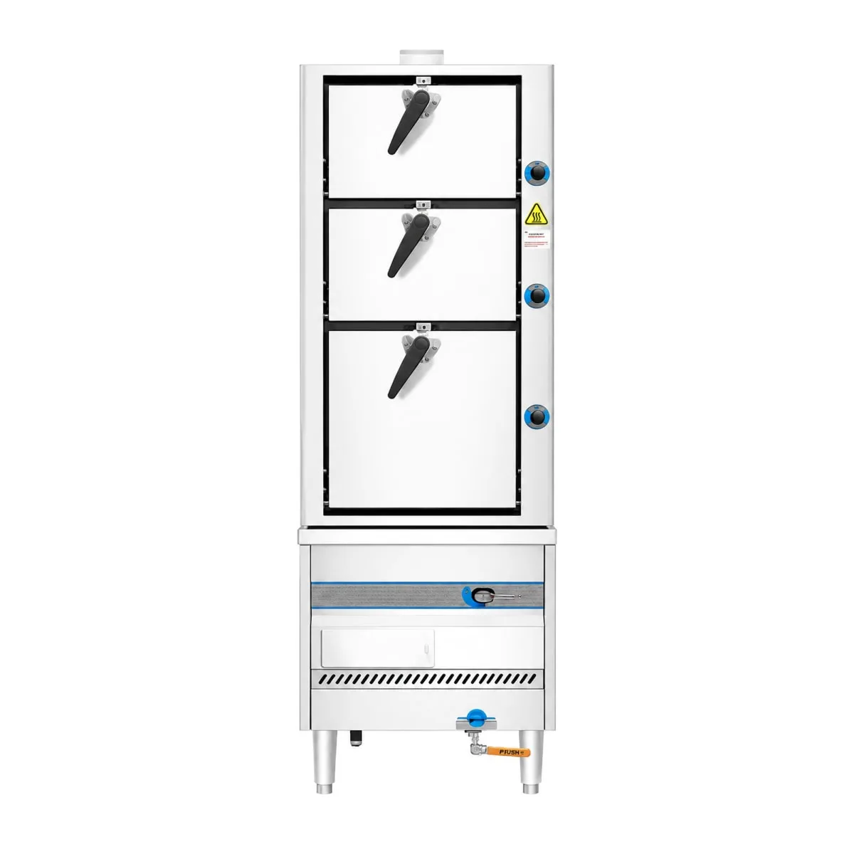 Dukers DCSC24 (3) Pan Convection Steamer - Legs, Natural Gas