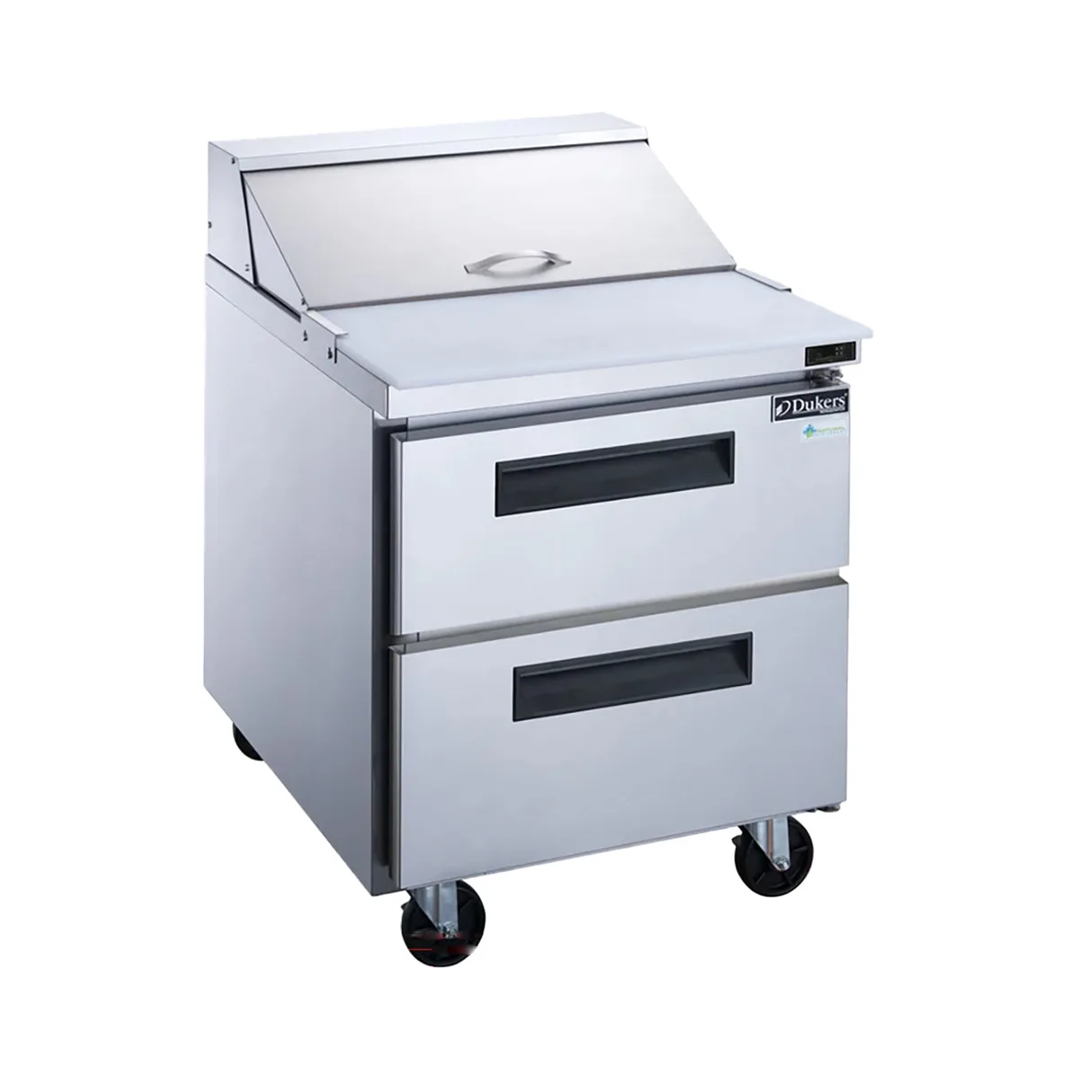 Dukers Appliance Co DSP29-8-D2 29" Sandwich / Salad Prep Table w/ 2 Drawers, 8 Pans