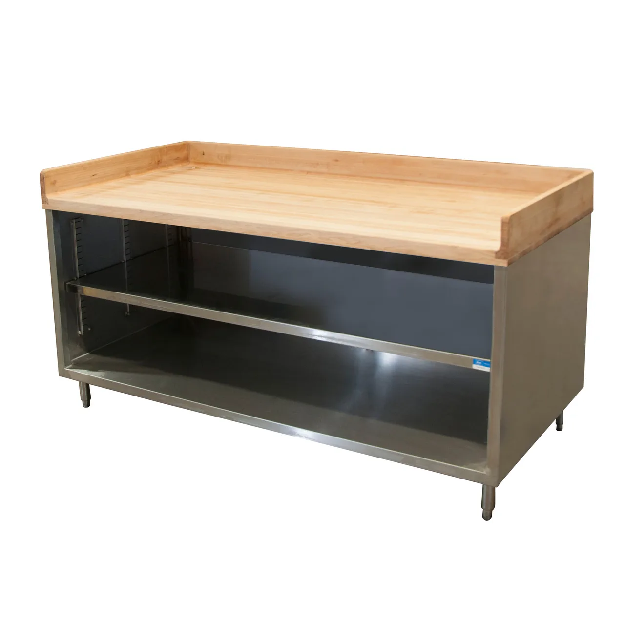 BK Resources CMBT-3672 Chef Table, Cabinet Base with Open Front
