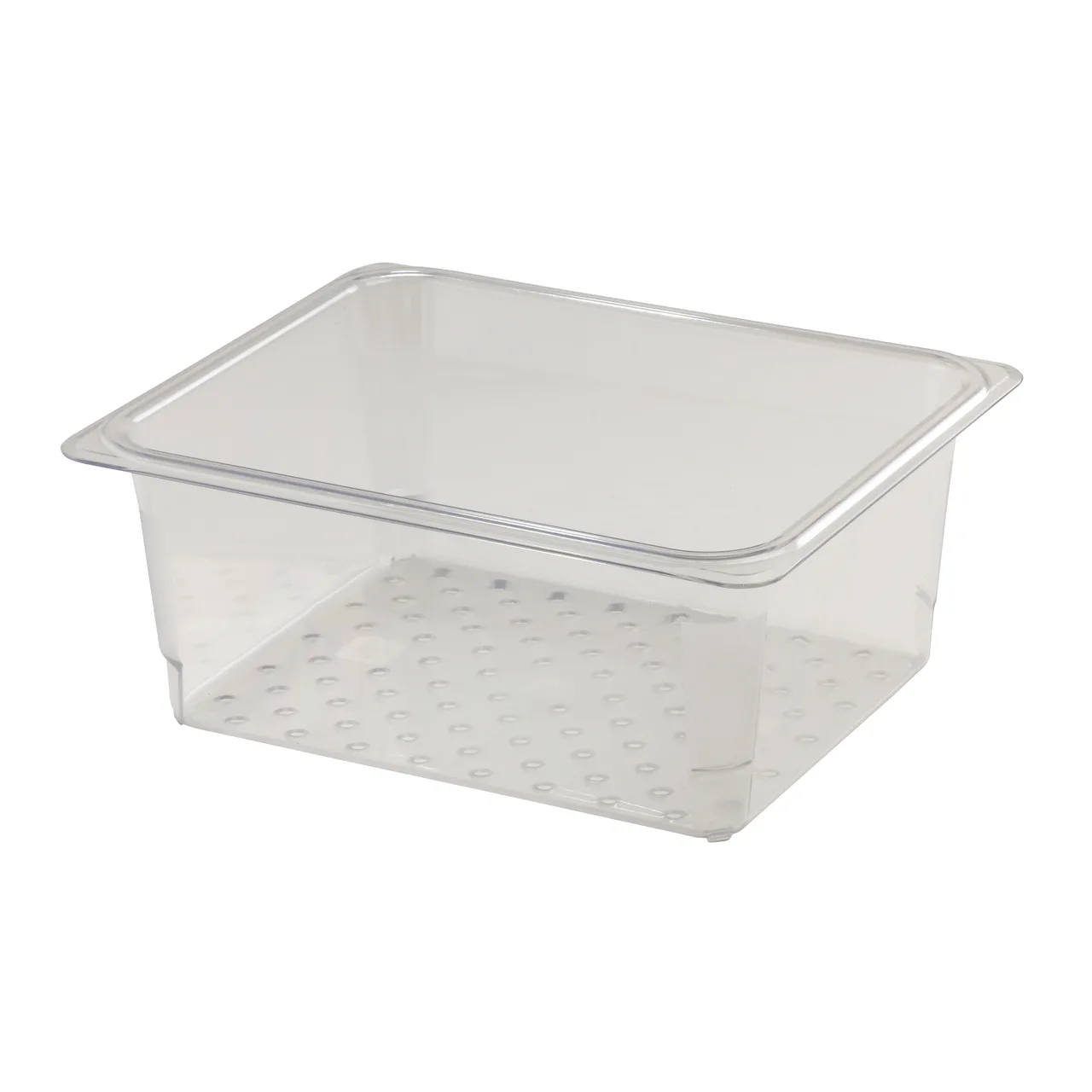 Cambro 25CLRCW135 - Clear Polycarbonate 1/2 Size Colander, 10-7/16" x 12-3/4" x 5" Deep, NSF