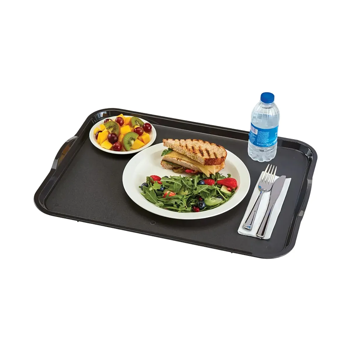Cambro 1520CWH485 Tray, 15" x 20" Grays Polycarbonate, Handles & Stacking Lugs, Finish, NSF, Safe