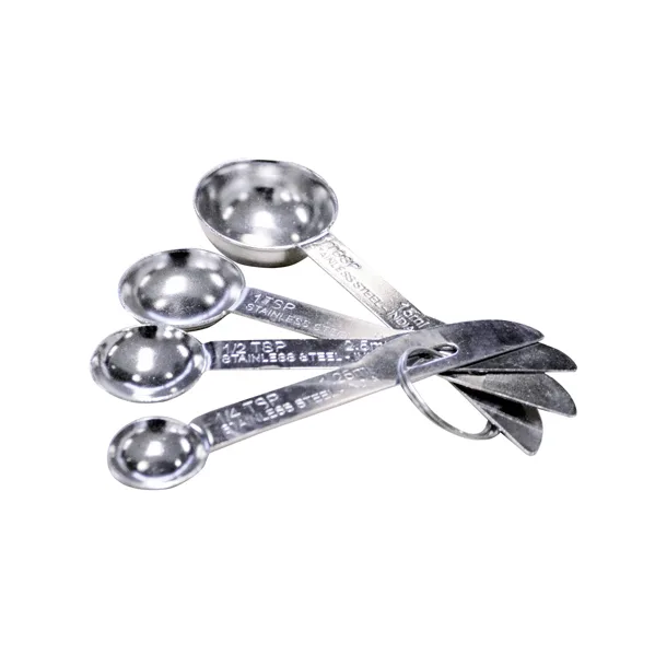 Omcan USA 44451 Measuring Spoon Set – 4‑Piece Stainless Steel, 1/4 Tsp, 1/2 Tsp, 1 Tsp, 1 Tbsp – Set