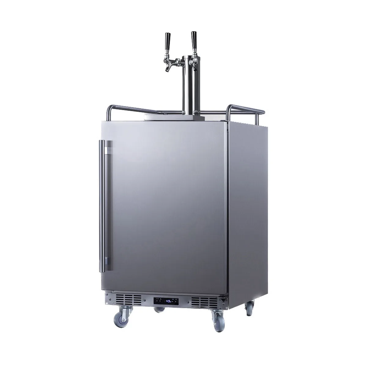 Summit SBC682WKDTWIN – 24" Wine Keg Cooler, 5.6 cu ft, 3 × 1/6‑Barrel Kegs, Twin Tap, +34°‑+68°F