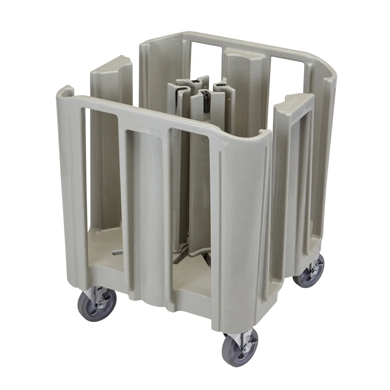 Cambro ADCSC480 S-Series 27x27 Compact Dish Caddy, 500 lb, Polyethylene, Speckled Gray, 4 Towers