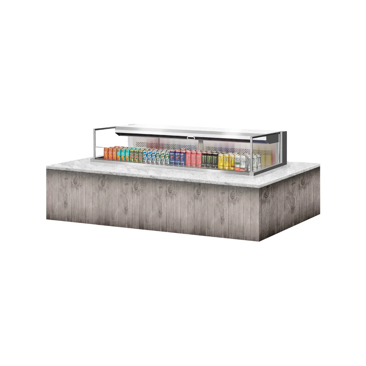 Turbo Air TOM-72L-UF-S-1SI-N 71" Drop In Open Refrigerated Deli Display Case