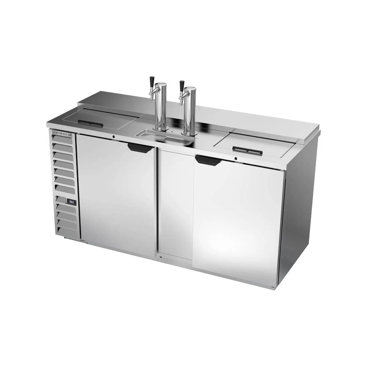 Beverage Air DD68HC-1-C-S 69" Draft Beer Cooler w/ 3 Kegs, 25.93 cu. ft., 2 Single-Tap Towers
