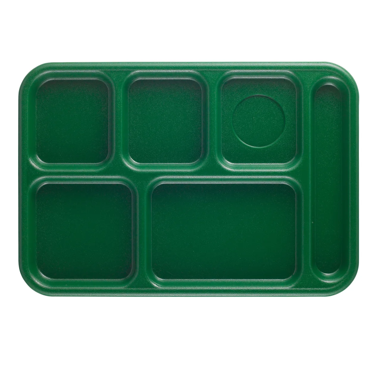 Cambro 10146CW119 6‑Compartment Tray, 10" x 14½" Polycarbonate, Green, Dishwasher Safe