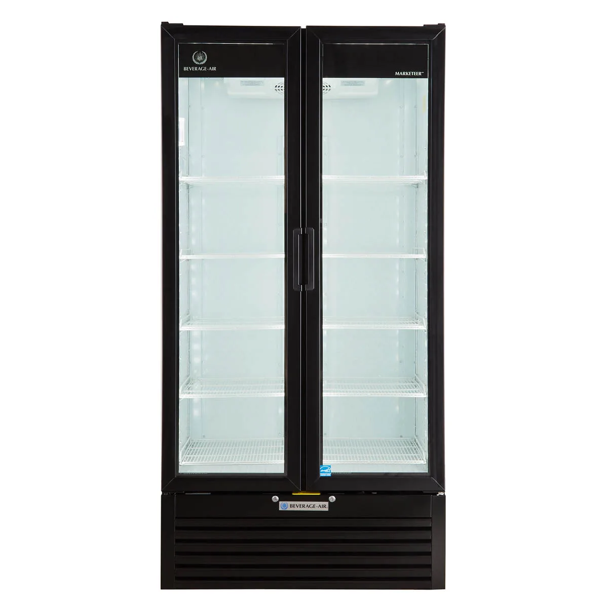 Beverage Air MT34-1B 39" 2-Section Marketeer Glass Door Merchandiser in Black, 26.12 cu. ft.