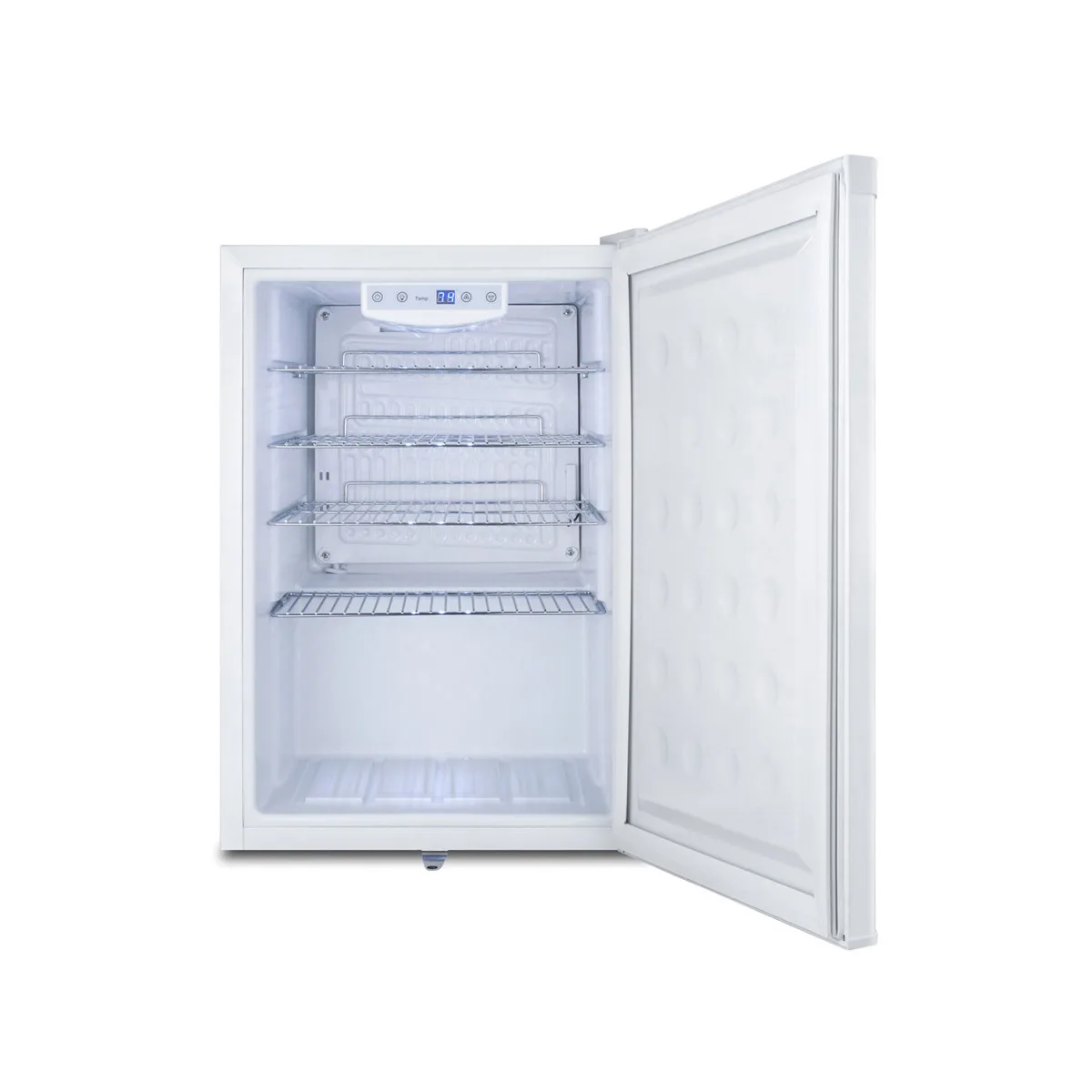 Summit FF31L7 17" Freestanding Countertop Refrigerator in White, w/ Door Lock, 2.5 cu. ft.