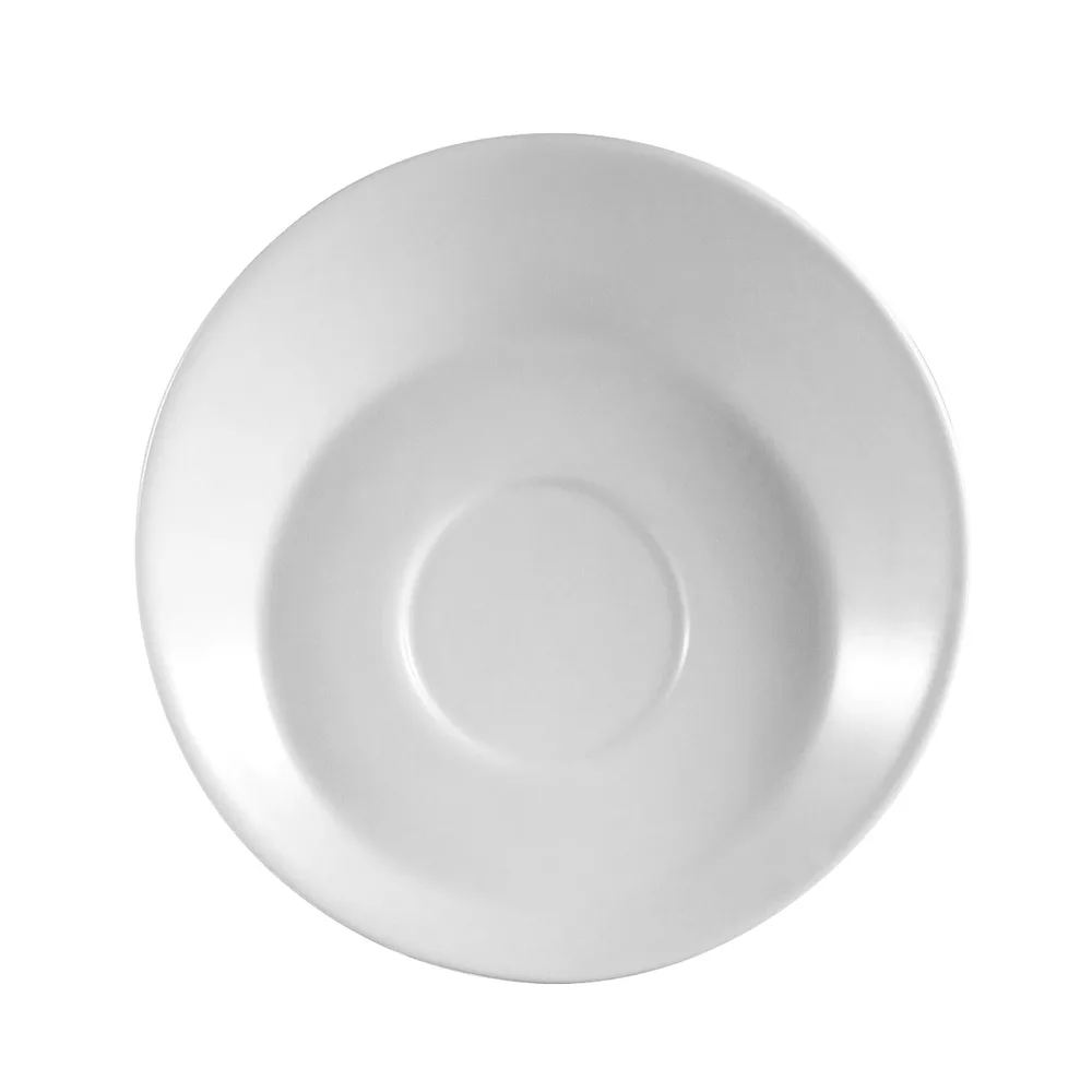 CAC China SHER-2 Sheer Porcelain Saucer, 6" Dia x 1.5" H, Bone White, Dishwasher Safe - 1 Dozen