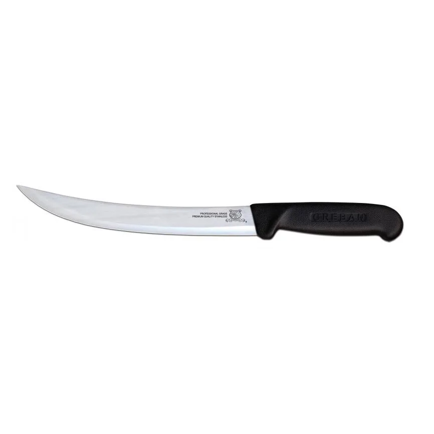 Omcan USA 12338 Breaking Knife - 10" Stamped Blade, Stainless Steel, Black Polypropylene Handle