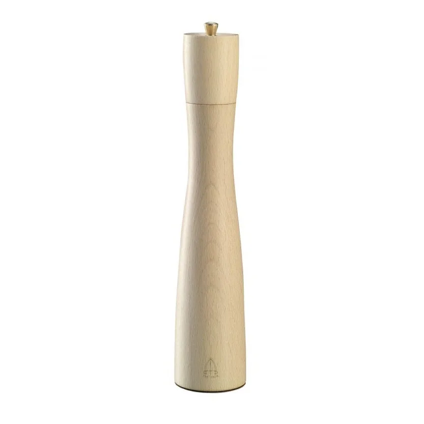 Omcan USA 43684 Tancredi Pepper Mill, 30cm (11.81") Tall, Beech Wood, Steel Mechanism, Made in Italy
