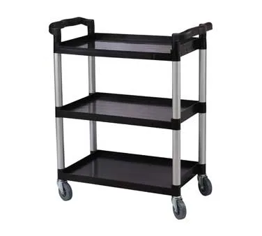 Serv-Ware BC-100B-CWP Plastic Bussing Utility Transport Cart w/ 3-Shelf