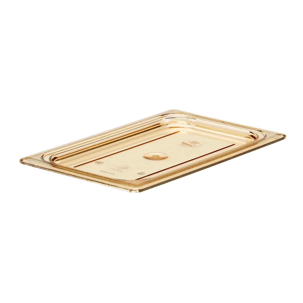 Cambro 40HPC150 H‑Pan Amber Flat Lid 1/4‑Size Heat Poly Cover Non‑Stick NSF-40°F–300°F