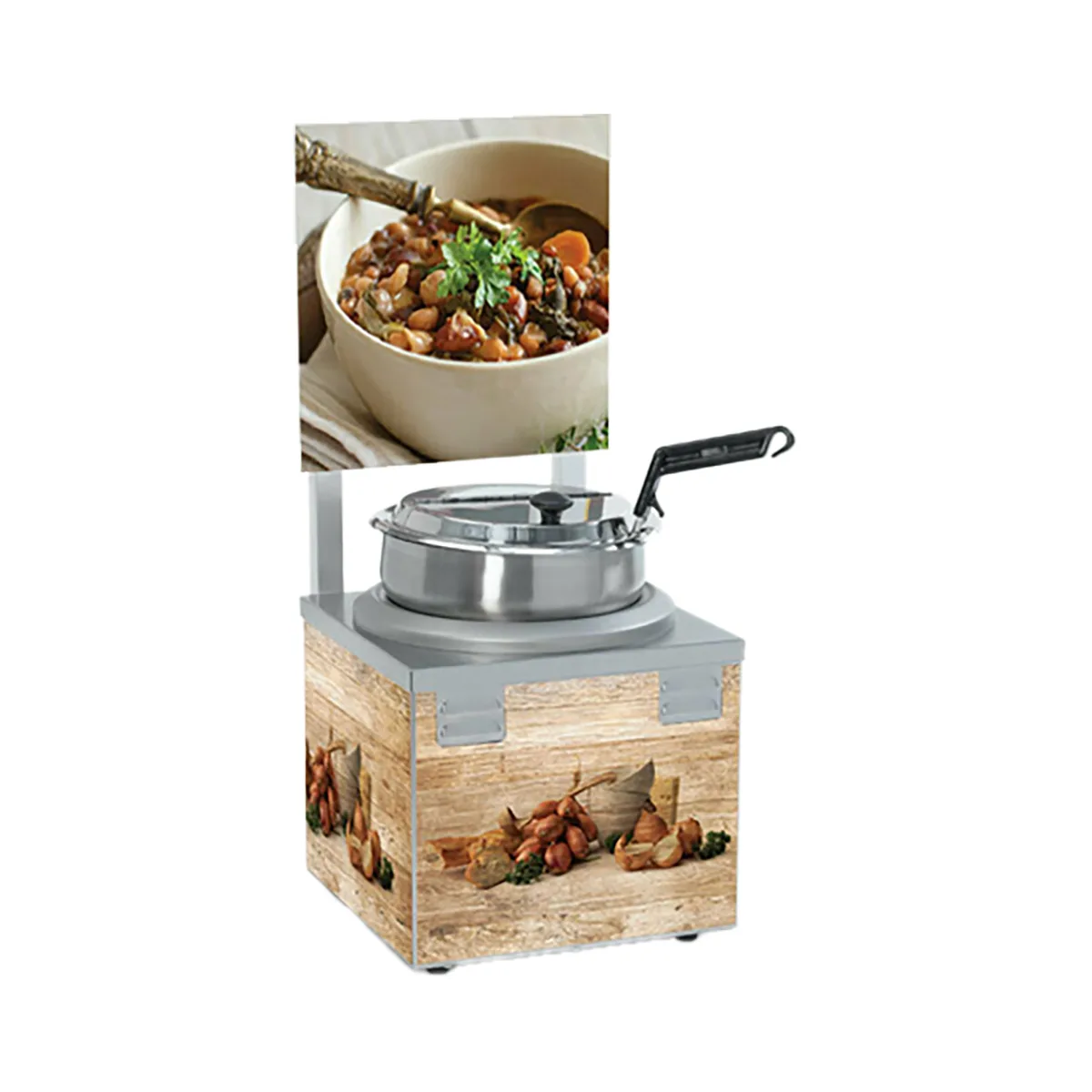 Nemco 6510A-S7 Soup Warmer, Single 7 Qt. Well, with Header, Single Thermostat