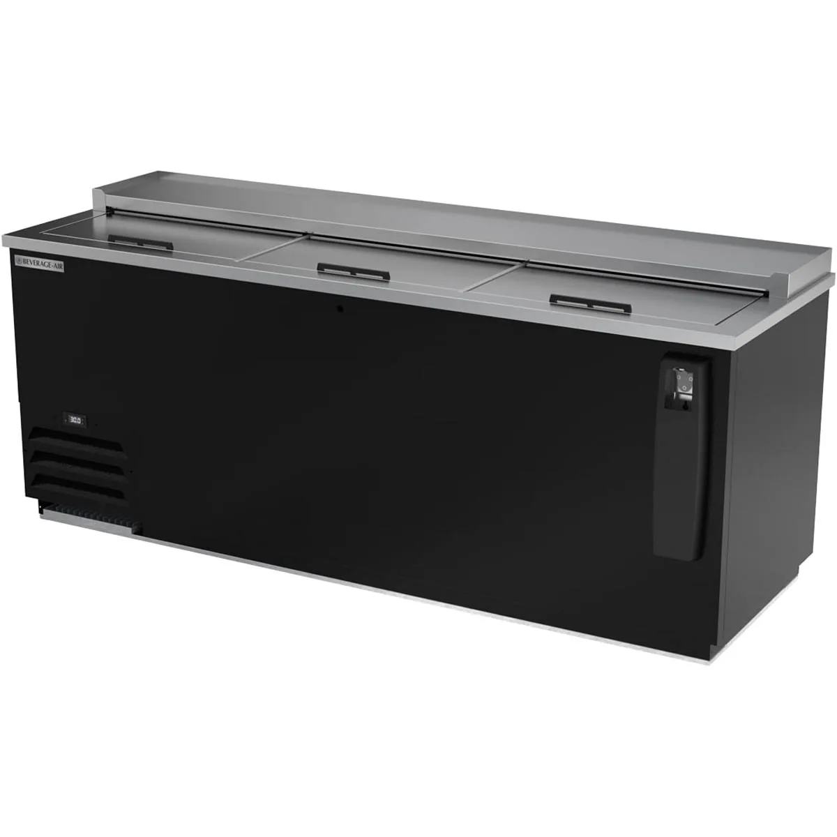 Beverage Air DW79HC-B-29 80" Deep Well Bottle Cooler w/ 3 Sliding Lids, 5 Dividers, 24.1 cu. ft.