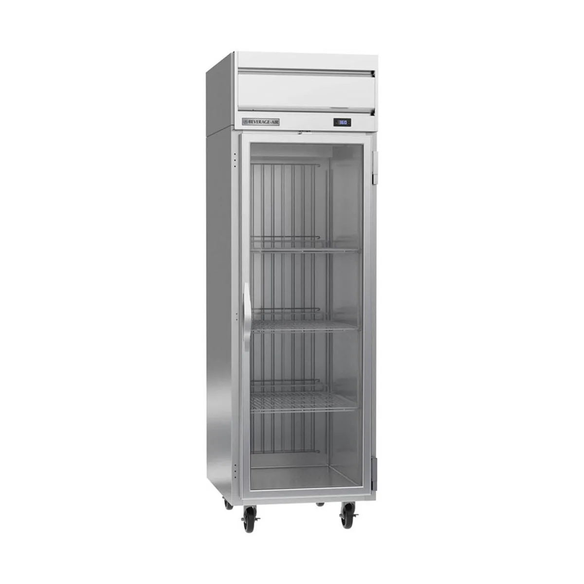 Beverage Air HRPS1HC-1G 26" 1-Section Reach-In Refrigerator w/ Glass Full Door, Top Mounted, 1/4 hp, 22.3 cu. ft.