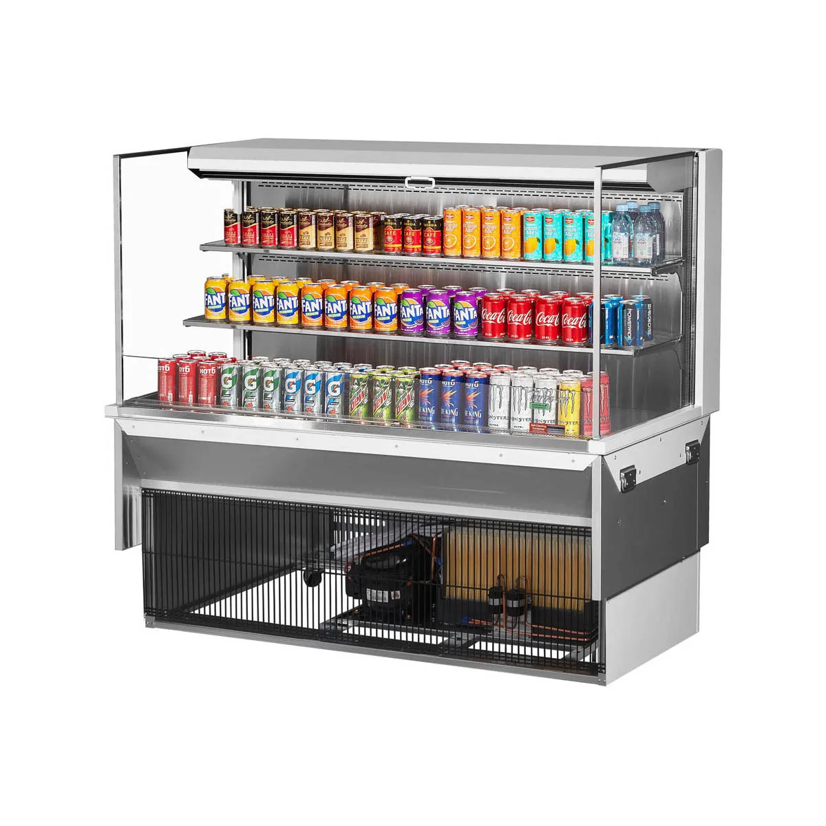 Turbo Air TOM-60L-UF-W(B)-3SI-N 60" Drop In Open Refrigerated Deli Display Case
