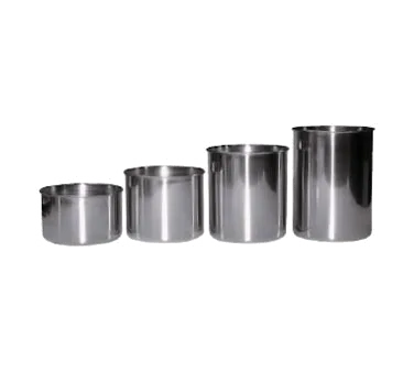 Spring USA M8429/17 Condiment Cylinder, 1-7/8 L, 5" x 6-3/4" 18/10 Stainless Steel Salad Bar Crock