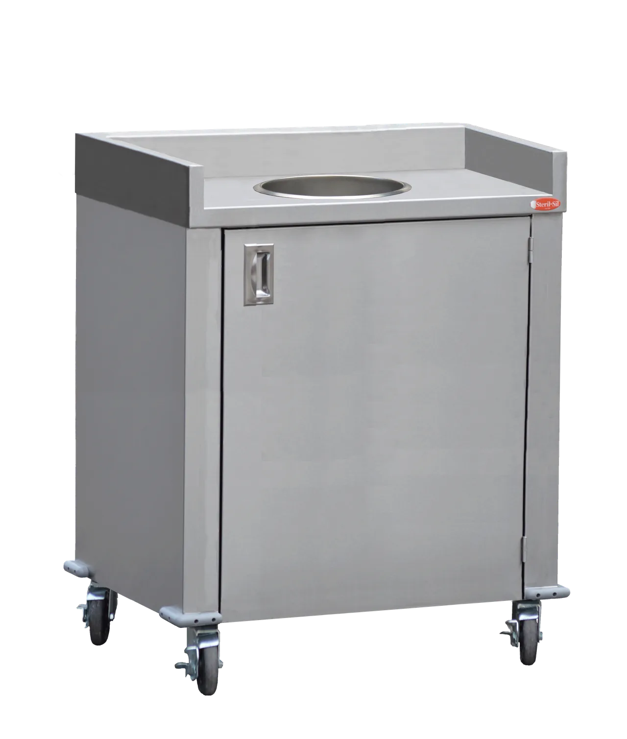Steril-Sil MTC36-1 Mobile Trash/Recycling Counter, 40 Gallon Capacity
