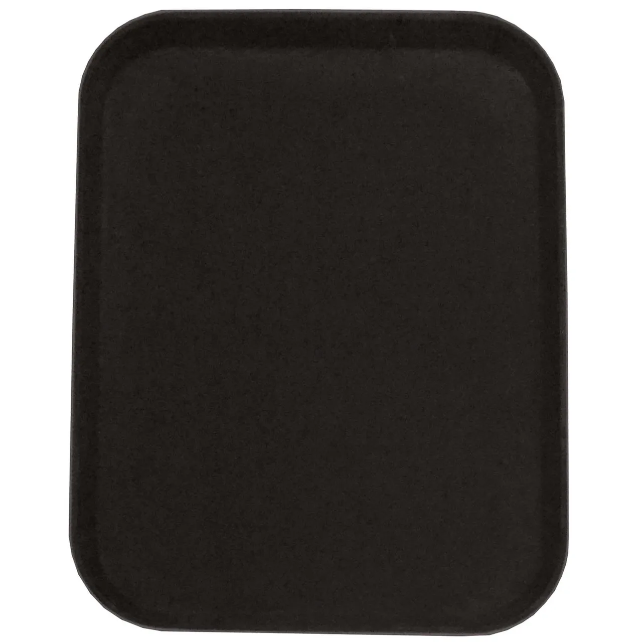 Omcan USA 80115 Rectangular Non‑Slip Serving Tray, 18" x 14", Black ABS Construction, NSF