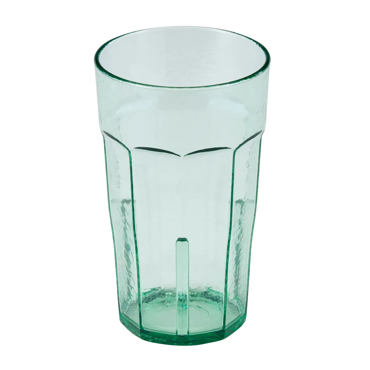 Cambro LT16427 Laguna Tumbler - 16 Oz (1 pt) SAN Plastic, Spanish Green, Textured Hammered Finish