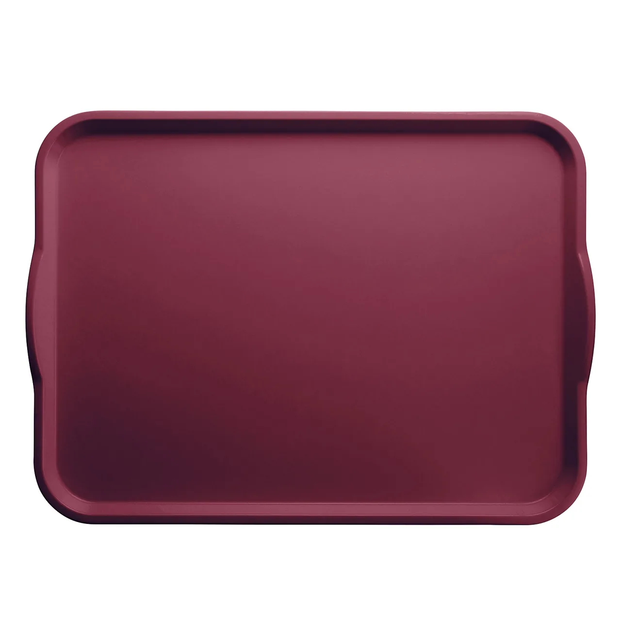 Cambro 1520H522 Rectangular Tray, 15" x 20", Burgundy Fiberglass Handles, NSF, Made in USA