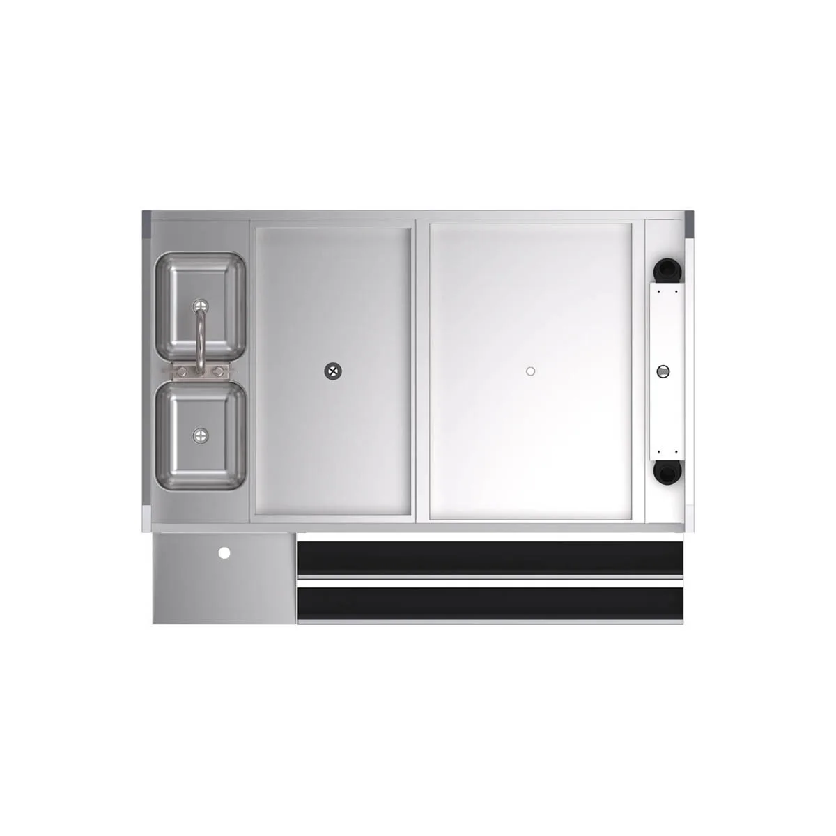 Krowne KRPT-60RP-10 60" Pass-Thru Combo Underbar Ice Bin/Cocktail Station w/ 10 Circuit - Right