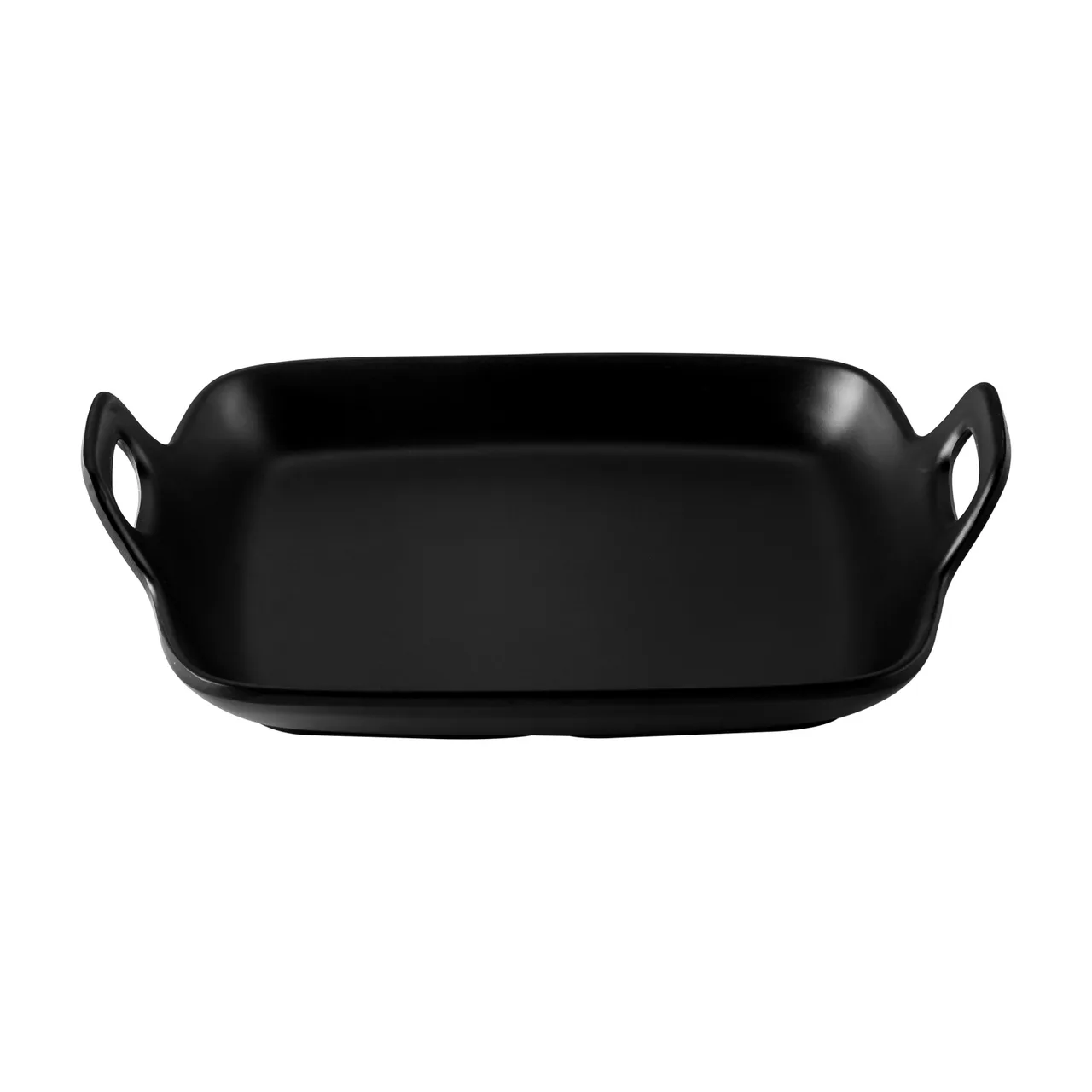 CAC China XSVH-RT9-MK Matte Black Serving Platter 8-3/4"W x 6-3/8"D x 1-7/8"H, Dual Handles, 1 Dozen