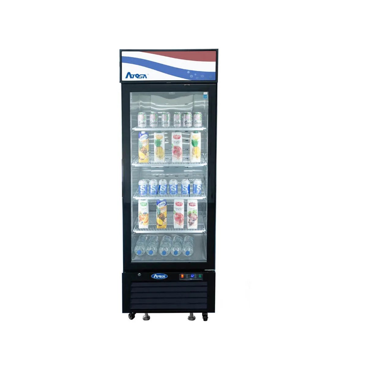 Atosa USA MCF8720GR 27" 1 Section Glass Door Freezer Merchandiser in Black, 19.4 cu. ft.