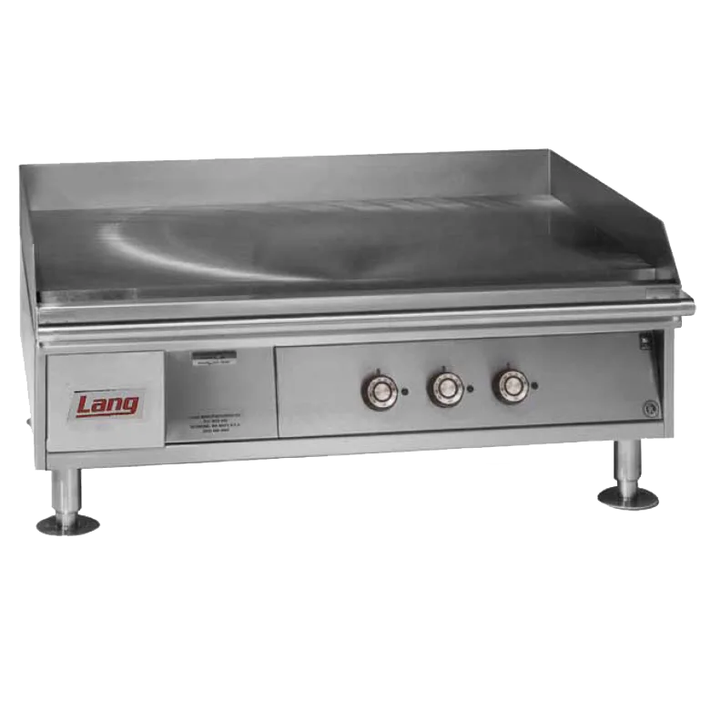 Lang 136TM 36" Countertop Marine Electric Griddle with 36" x 23" Surface, Steel Plate, Thermostatic Controls
