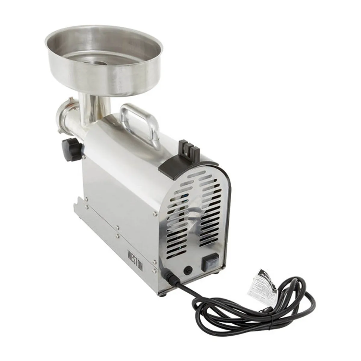 Hamilton Beach 10-1201-W Meat Grinder, #12 Hub, 1 HP 750W, 4.5mm/7mm Plates, 6-9 lbs/min, 360-540 lbs/hr