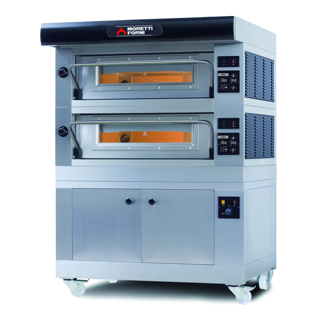 Moretti Forni AMALFI D2 46" Electric Pizza Deck Oven, 2-Deck Brick, Dual-Power Heat