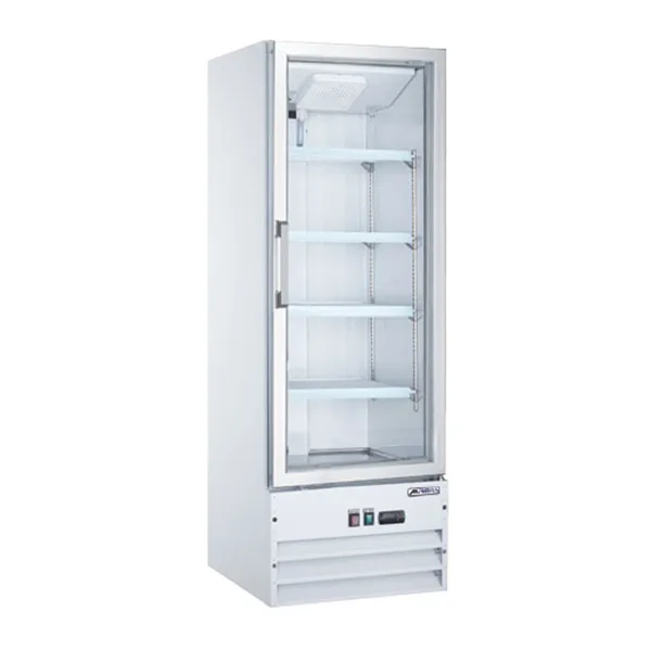 Omcan USA 59033 21" 1-Section Merchandiser Refrigerator w/ Glass Door, in White, 8.5 cu. ft.