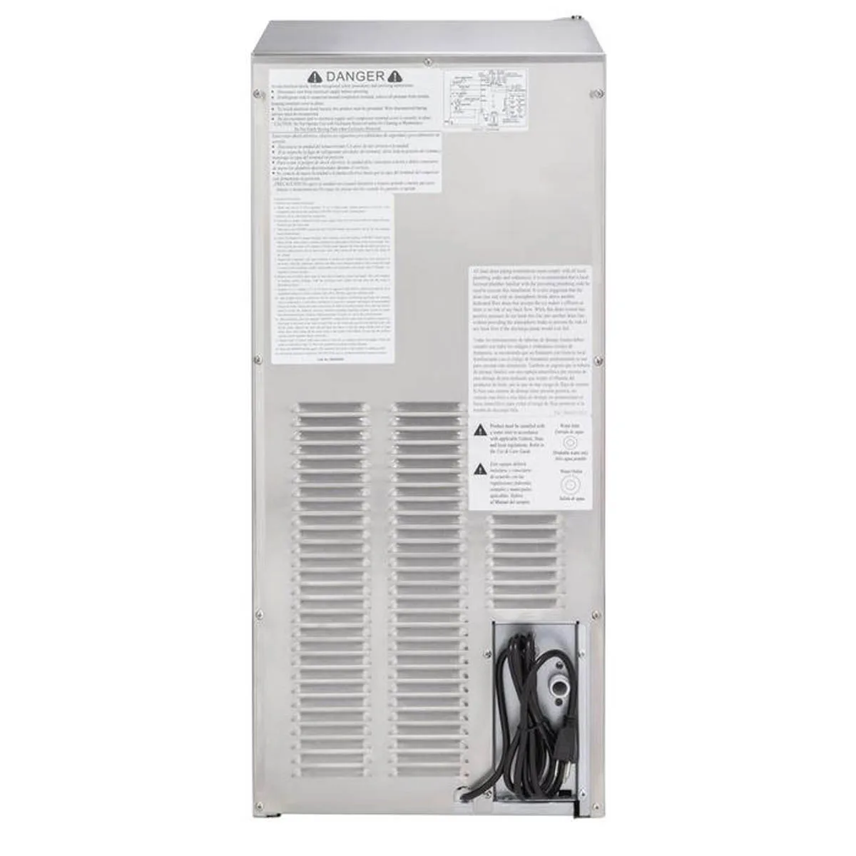 Maxx Ice MIM50P-O 15" Air Cooled Full Cube 65 lb Undercounter Ice Machine with 25 lb Bin, Outdoor