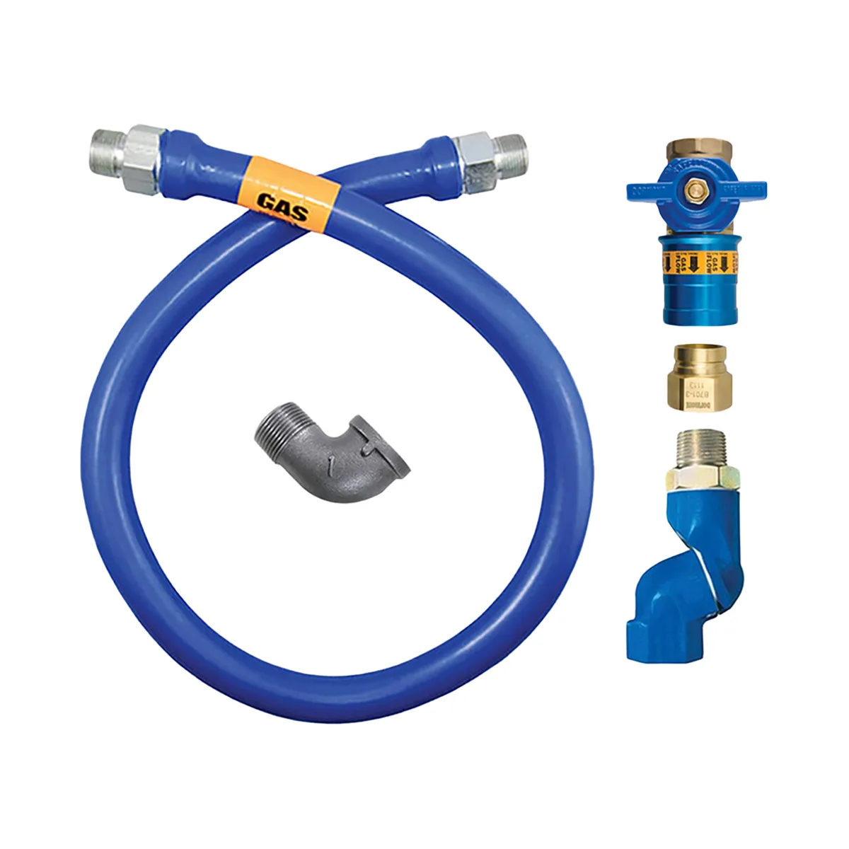 Dormont 16100BPCFS36 Safety Quik 36" Gas Connector Kit w/ Swivel MAX and Elbow, 1" Dia.