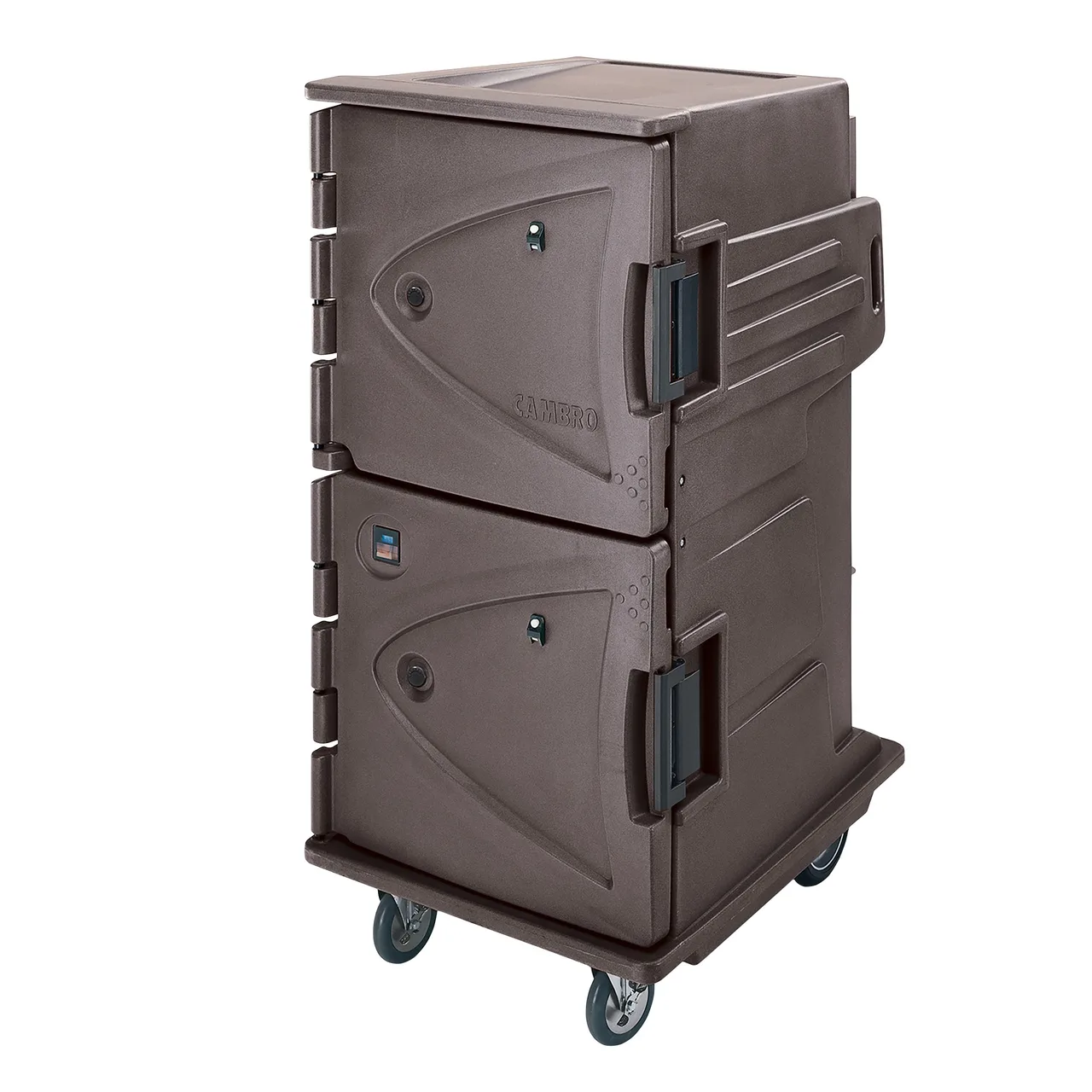 Cambro CMBH1826TBC194 Camtherm Hot Cart, 30.5"W x 39"D x 64"H, 2-Door, Solid Door, Heated Holding Cabinet, Electric, 1587W, 12 x 18"x26" Pans