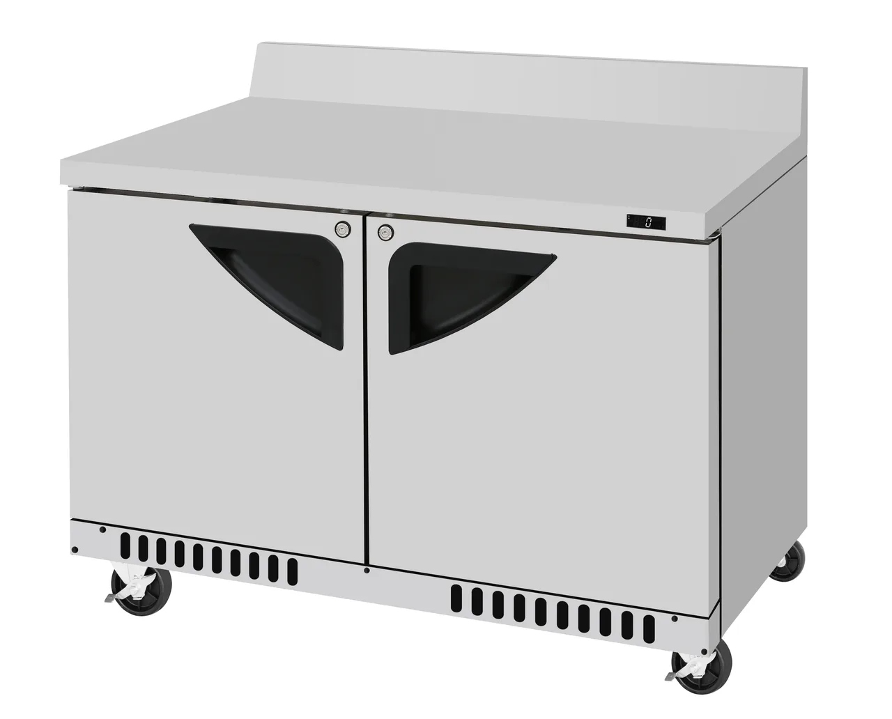 Turbo Air TWF-48SD-FB-N 48" 2-Section Worktop Freezer w/ 2 Doors, Front Breather, 14.8 cu. ft.